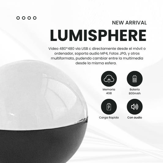 Esfera Holográfica con Video y Sonido