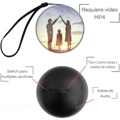 Esfera Holográfica con Video y Sonido