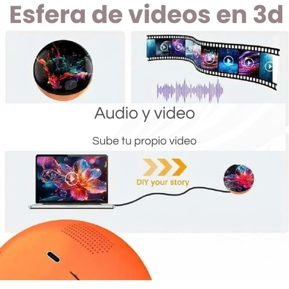 Esfera Holográfica con Video y Sonido
